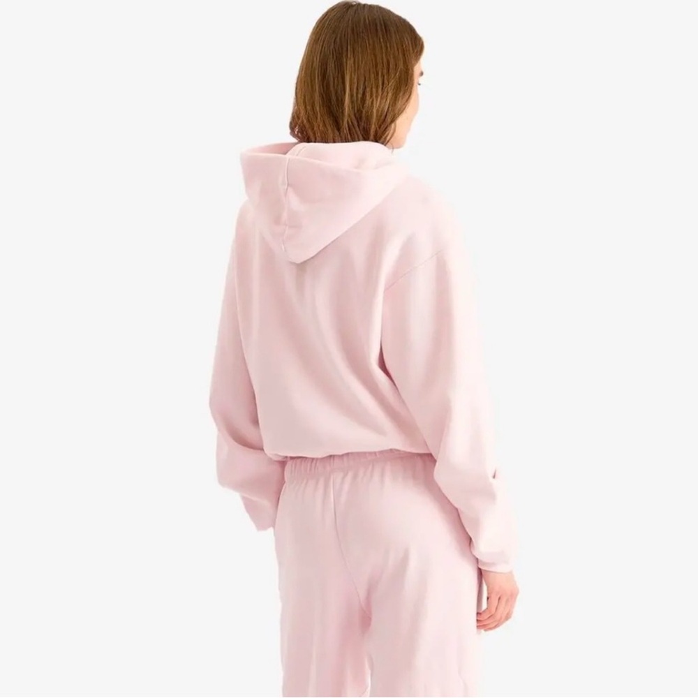 NWT COTTON FLEECE CLASSIC PULLOVER HOODIE BARELY PINK (Dep) - Picture 2 of 4